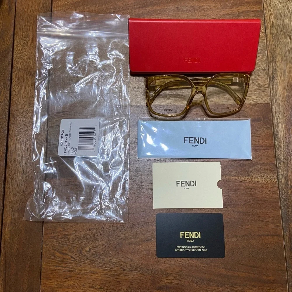 FENDI 55mm Square Optical Frames